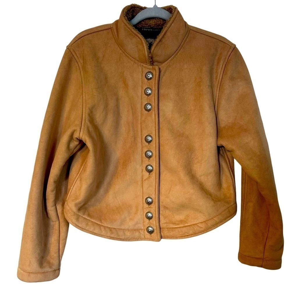 Suede Jacket Cheyenne Collection Sherpa Lined Camel  Sz XL